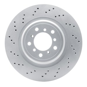 BMW M3 Brake Rotor (1) - Left Front - R1 Concepts - GeoSPEC Coated Rotor - Drilled - `08-`13